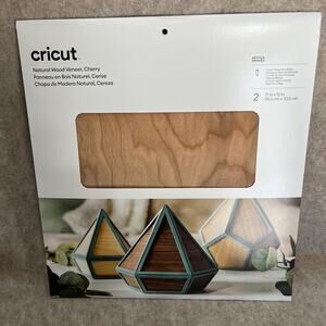 Cricut Natural Wood Cherry Veneer (2) 12x12‎ SHEETS